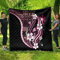 Samoa Siapo Tribal Pattern Quilt Violet Polynesian Plumeria Tapa Motif