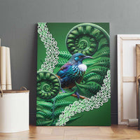 Tui Bird Koru Silver Fern Aotearoa Canvas Wall Art