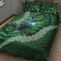 Tui Bird Koru Silver Fern Aotearoa Quilt Bed Set