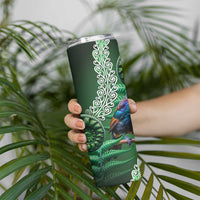 Tui Bird Koru Silver Fern Aotearoa Skinny Tumbler