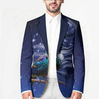 Tui Bird Matariki Galaxy Blazer Koru Silver Fern Aotearoa