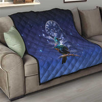 Tui Bird Matariki Galaxy Quilt Koru Silver Fern Aotearoa
