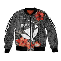 Hawaii Kanaka Maoli Bomber Jacket Polynesian Vintage Vibes LT9 Unisex Black - Polynesian Pride