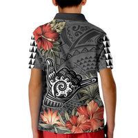 Personalised Hawaii Shaka Surf Hand Sign Kid Polo Shirt Polynesian Vintage Vibes LT9 - Polynesian Pride