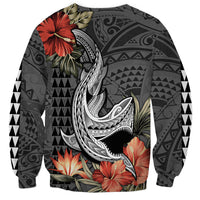 Personalised Hawaii Shark Tattoo Sweatshirt Polynesian Vintage Vibes LT9 - Polynesian Pride