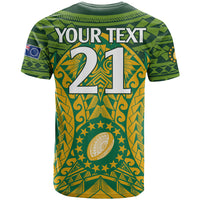 Custom Cook Islands Rugby T Shirt Kukis Athletic Style LT9 - Polynesian Pride