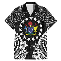 Cook Islands Ra o te Ui Ariki Est 1967 Family Matching Mermaid Dress and Hawaiian Shirt LT9 Dad's Shirt - Short Sleeve Black - Polynesian Pride