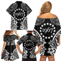 Cook Islands Ra o te Ui Ariki Est 1967 Family Matching Off Shoulder Short Dress and Hawaiian Shirt LT9 - Polynesian Pride