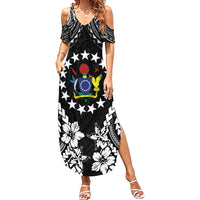 Cook Islands Ra o te Ui Ariki Est 1967 Summer Maxi Dress LT9 Women Black - Polynesian Pride