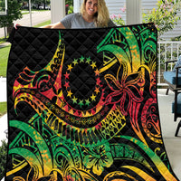 Cook Islands 15 Stars Quilt Kuki Airani Polynesian Tribal Wave Tattoo