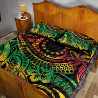 Cook Islands 15 Stars Quilt Bed Set Kuki Airani Polynesian Tribal Wave Tattoo