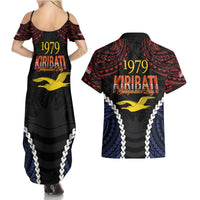 Kiribati 45th Anniversary Independence Day Couples Matching Summer Maxi Dress and Hawaiian Shirt Since 1979 LT9 - Polynesian Pride