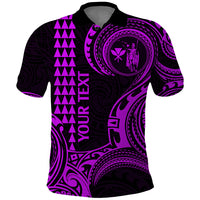 Custom King Kamehameha Day Hawaii Polo Shirt Paradise of the Pacific Tribal Kakau Purple LT9 Purple - Polynesian Pride