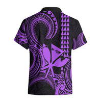King Kamehameha Day Hawaii Hawaiian Shirt Paradise of the Pacific Tribal Kakau with Kanaka Maoli - Purple LT9 - Polynesian Pride