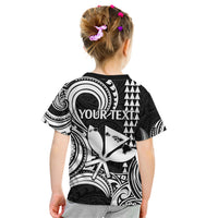 Custom King Kamehameha Day Hawaii Kid T Shirt Paradise of the Pacific Tribal Kakau with Kanaka Maoli - White LT9 - Polynesian Pride