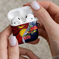 Flag of Kiribati Polynesian Pattern AirPods Case Est 1979 With Tropical Flowers - Polynesian Pride
