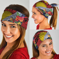 Flag of Kiribati Polynesian Pattern Neck Gaiter Est 1979 With Tropical Flowers - Polynesian Pride