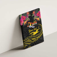 Kiribati Independence Day Personalised Canvas Wall Art Gold Frigatebird with Polynesian Pattern