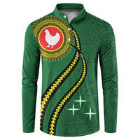 Manua Islands Polynesian Style Button Sweatshirt