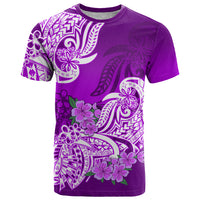 Polynesian T Shirt Pacific Flower Mix Floral Tribal Tattoo Purple Vibe LT9 Purple - Polynesian Pride