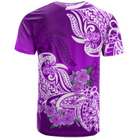 Polynesian T Shirt Pacific Flower Mix Floral Tribal Tattoo Purple Vibe LT9 - Polynesian Pride