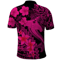 Aloha Hawaii Polo Shirt Hammerhead Shark Tattoo Polynesian Summer - Pink LT9 - Polynesian Pride