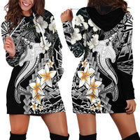Aloha Hawaii Hoodie Dress Hammerhead Shark Tattoo Polynesian Summer - White LT9 - Polynesian Pride