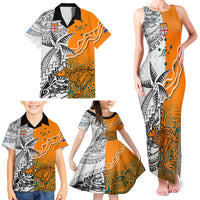 Fiji Australia Rugby Family Matching Tank Maxi Dress and Hawaiian Shirt World Cup 2023 Polynesia Tapa Mixed Indigenous Aboriginal LT9 - Polynesian Pride