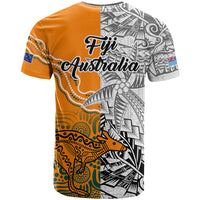 Fiji Australia Rugby T Shirt World Cup 2023 Polynesia Tapa Mixed Indigenous Aboriginal LT9 - Polynesian Pride