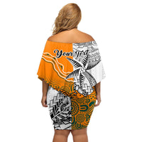 personalised-fiji-australia-rugby-off-shoulder-short-dress-world-cup-2023-polynesia-tapa-mixed-indigenous-aboriginal