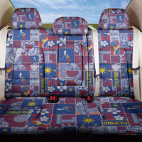 Filipino Maligayang Pasko Back Car Seat Cover Pacific Patchwork Xmas Vibes - Polynesian Pride