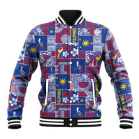 Filipino Maligayang Pasko Baseball Jacket Pacific Patchwork Xmas Vibes - Polynesian Pride