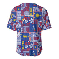 Filipino Maligayang Pasko Baseball Jersey Pacific Patchwork Xmas Vibes - Polynesian Pride