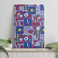Filipino Maligayang Pasko Canvas Wall Art Pacific Patchwork Xmas Vibes - Polynesian Pride