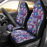 Filipino Maligayang Pasko Car Seat Cover Pacific Patchwork Xmas Vibes - Polynesian Pride