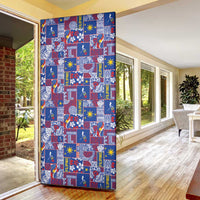 Filipino Maligayang Pasko Door Cover Pacific Patchwork Xmas Vibes - Polynesian Pride