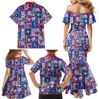 Filipino Maligayang Pasko Family Matching Mermaid Dress and Hawaiian Shirt Pacific Patchwork Xmas Vibes - Polynesian Pride