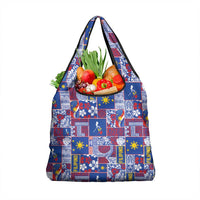 Filipino Maligayang Pasko Grocery Bag Pacific Patchwork Xmas Vibes - Polynesian Pride