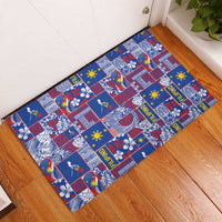 Filipino Maligayang Pasko Rubber Doormat Pacific Patchwork Xmas Vibes - Polynesian Pride