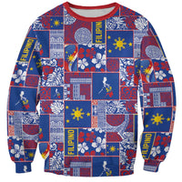 Filipino Maligayang Pasko Sweatshirt Pacific Patchwork Xmas Vibes - Polynesian Pride
