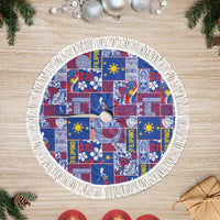 Filipino Maligayang Pasko Tree Skirt Pacific Patchwork Xmas Vibes - Polynesian Pride