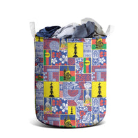 New Caledonia Joyeux Noel Laundry Basket Pacific Patchwork Xmas Vibes - Polynesian Pride