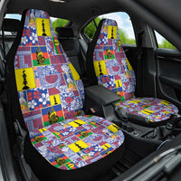 New Caledonia Joyeux Noel Car Seat Cover Pacific Patchwork Xmas Vibes - Polynesian Pride