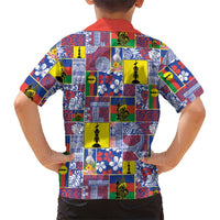 New Caledonia Joyeux Noel Family Matching Mermaid Dress and Hawaiian Shirt Pacific Patchwork Xmas Vibes - Polynesian Pride