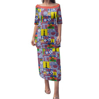 New Caledonia Joyeux Noel Family Matching Puletasi and Hawaiian Shirt Pacific Patchwork Xmas Vibes - Polynesian Pride