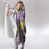 New Caledonia Joyeux Noel Hooded Blanket Pacific Patchwork Xmas Vibes - Polynesian Pride