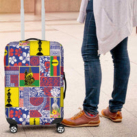 New Caledonia Joyeux Noel Luggage Cover Pacific Patchwork Xmas Vibes - Polynesian Pride