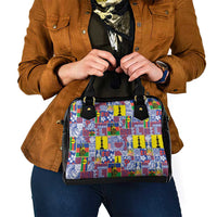 New Caledonia Joyeux Noel Shoulder Handbag Pacific Patchwork Xmas Vibes - Polynesian Pride
