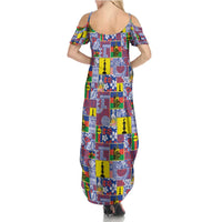 New Caledonia Joyeux Noel Summer Maxi Dress Pacific Patchwork Xmas Vibes - Polynesian Pride
