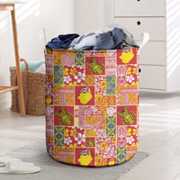 Niue Monuina e Kilisimasi Laundry Basket Pacific Patchwork Xmas Vibes - Polynesian Pride